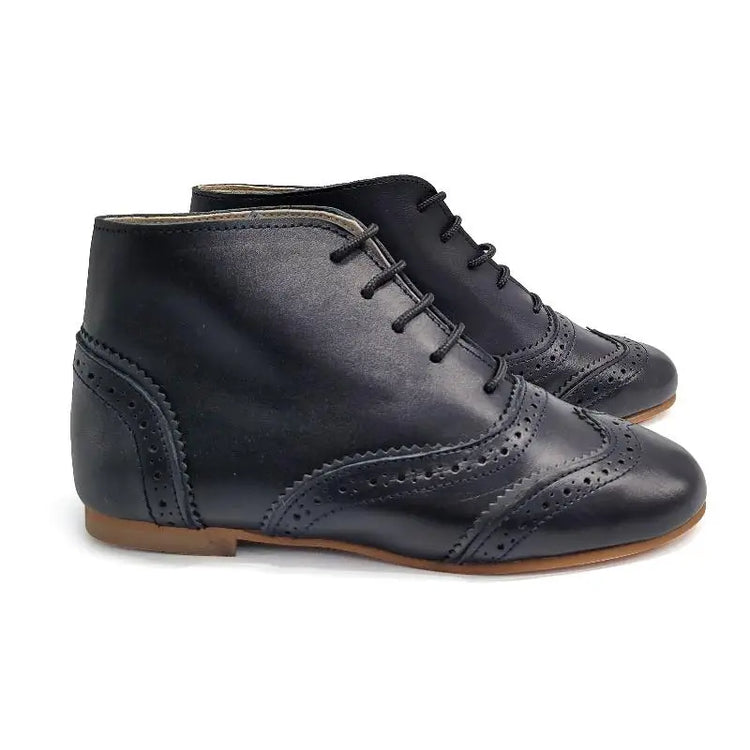 sonatina-royal-black-grey-wingtip-lace-bootie-girls