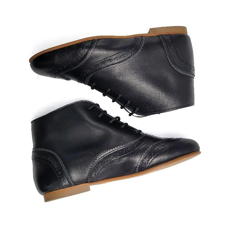 sonatina-royal-black-grey-wingtip-lace-bootie-girls
