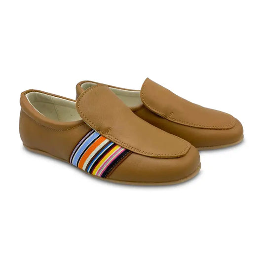 Sonatina rufus cognac striped loafer - boys