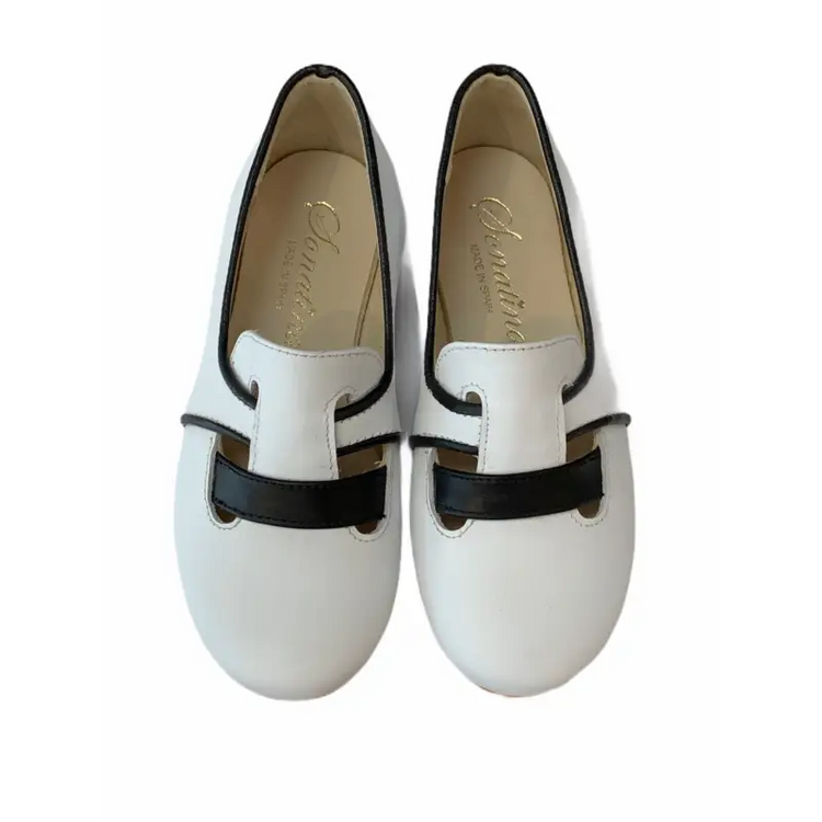 Sonatina white black miles slip on - girls