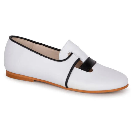 Sonatina white black miles slip on - girls