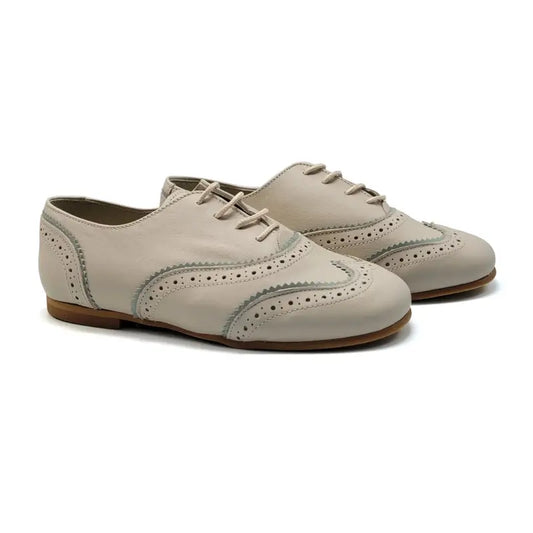 Sontatina Imperial Ivory Mint Wingtip Lace - BOYS