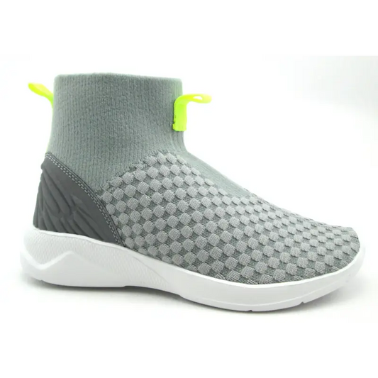 Sync grey sock high top sneaker hy17e31d - unisex