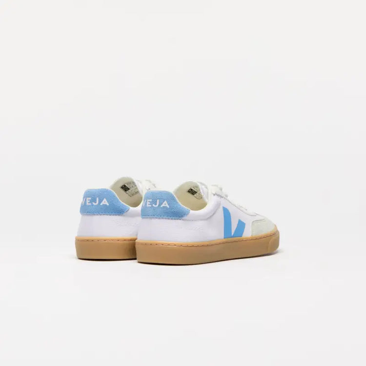 Veja Aqua Canvas Faux Lace Slip On Sneaker V10L - BOYS