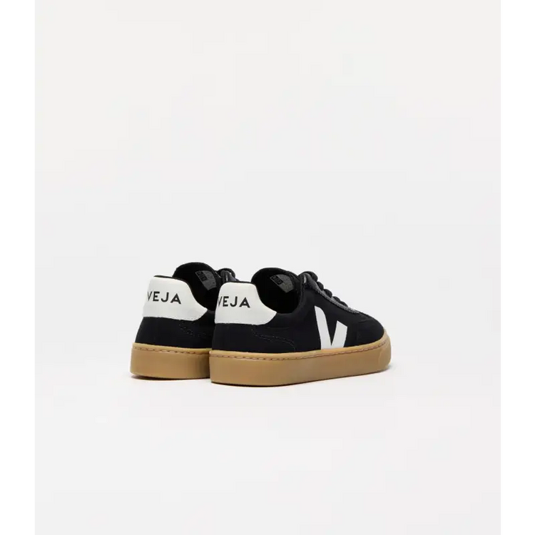 Veja Black Canvas Faux Lace Slip On Sneaker V10L - BOYS