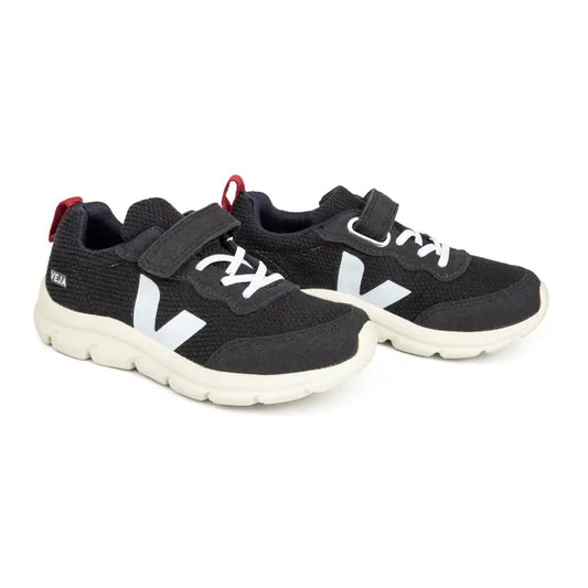 Veja black mesh velcro running sneaker 1187 - boys