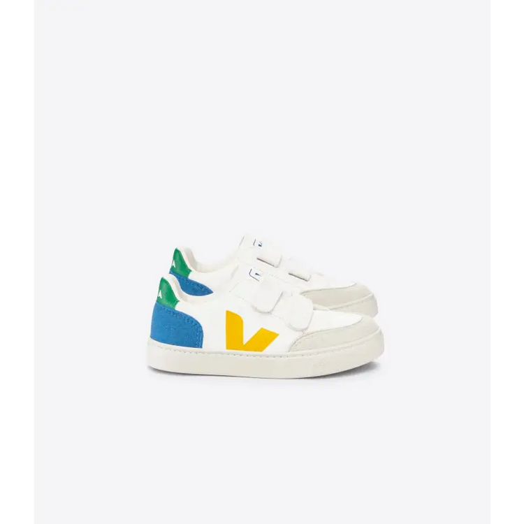 Veja mustard blue velcro sneaker v102 - velcro sneaker