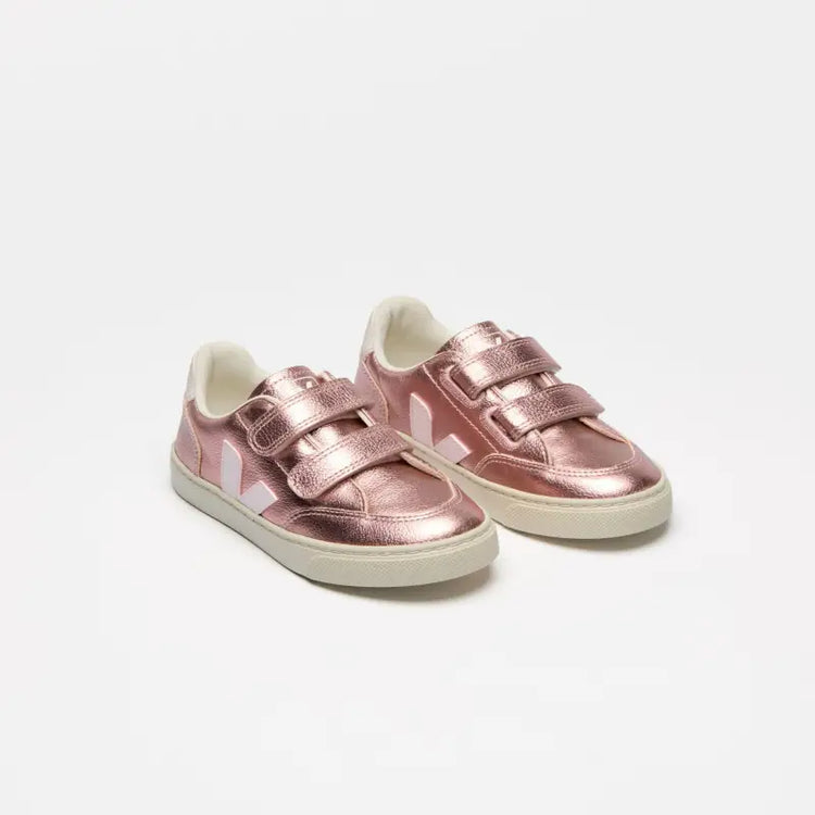 veja-pink-metal-velcro-sneaker-girls-laced-shoe-inc