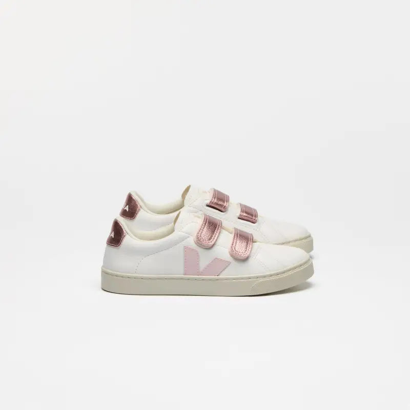 Veja Pink Metallic Nectar Velcro Sneaker V102 - GIRLS