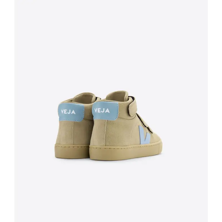 Veja sky blue ’v’ taupe suede velcro hi top sneaker 2997 - boys