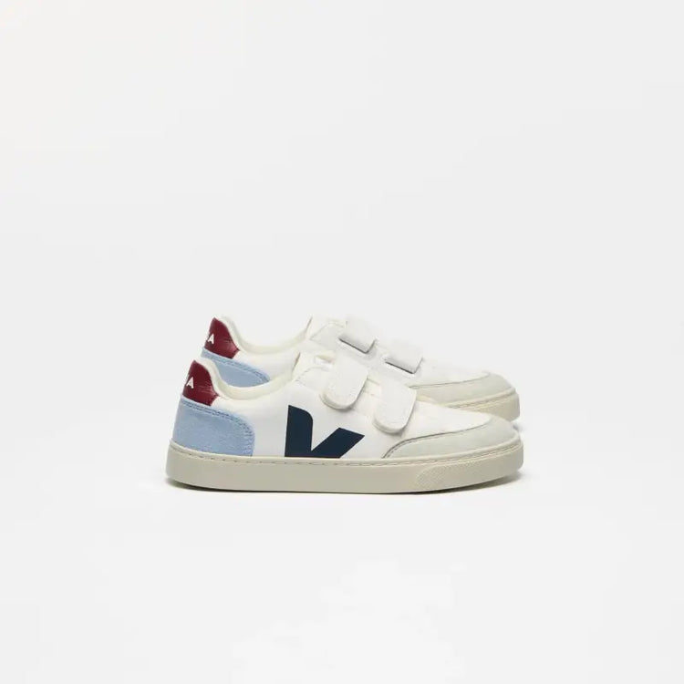 Veja Steel Blue Velcro Sneaker V102 - GIRLS