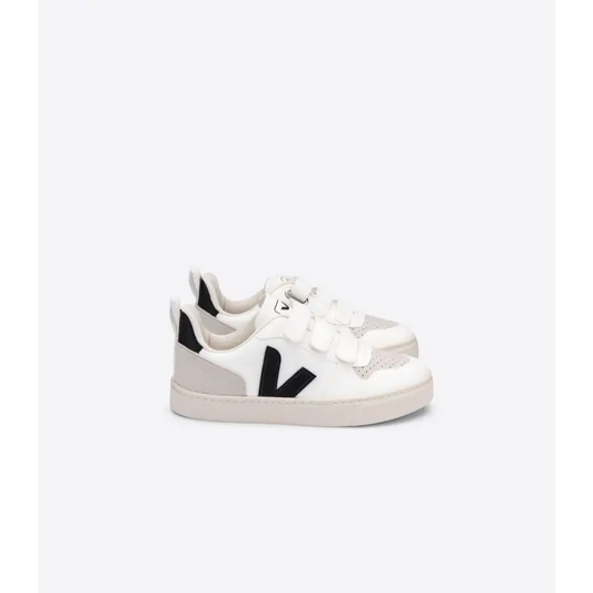 Veja white black three strap velcro sneaker 2565 - boys