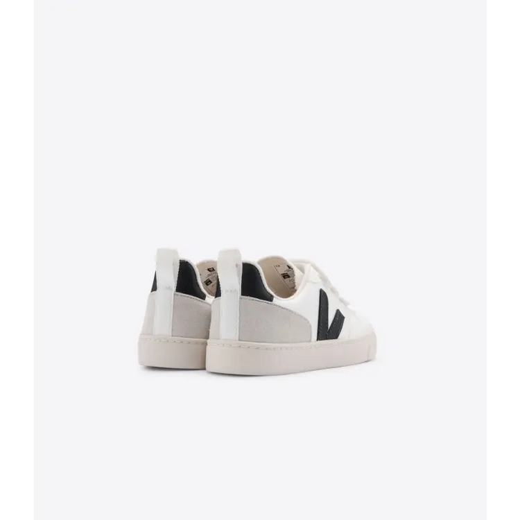 Veja white black three strap velcro sneaker 2565 - boys