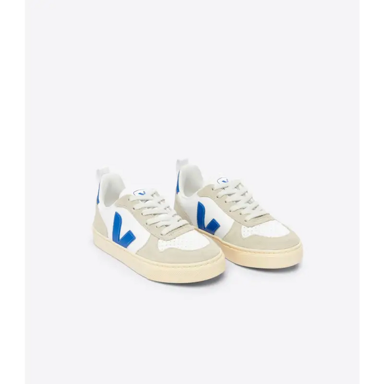 Veja white & cobolt blue lace sneaker 3260 - girls