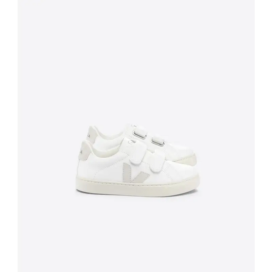 Veja white grey velcro sneaker 3223 - girls