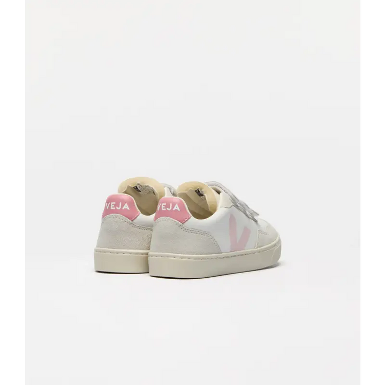 Veja White Rosa Pink Triple Velcro Sneaker V103 - GIRLS