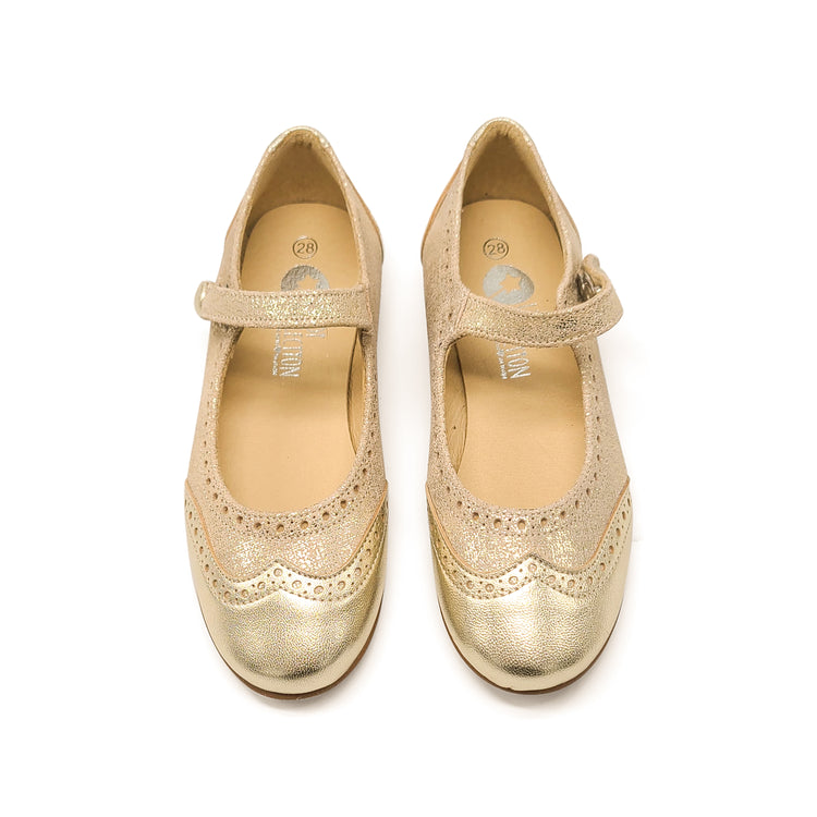 LMDI Doll Gold Wingtip Mary Jane