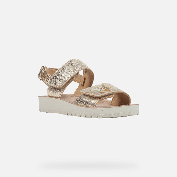 Geox Gold Star Sandal J15E – Laced Shoe Inc