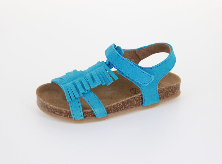 Hoo Fringe Espadrille Turqoise Sandal