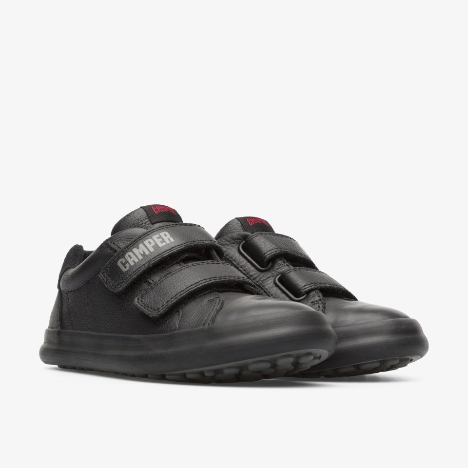 Camper Kids Black Leather Low Cut Sneaker k800415 Laced Shoe Inc