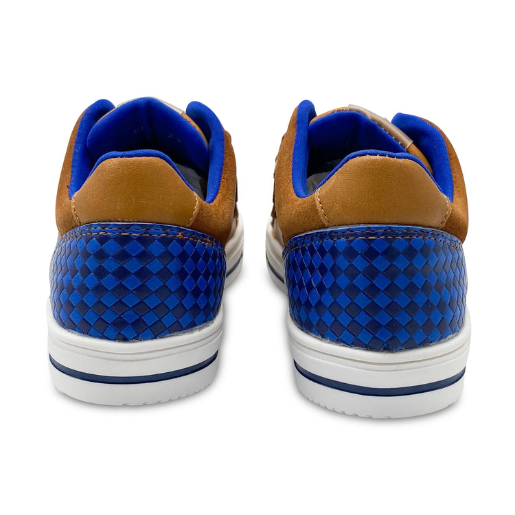 Acebos Cognac Navy Detail Velcro Sneaker 5443