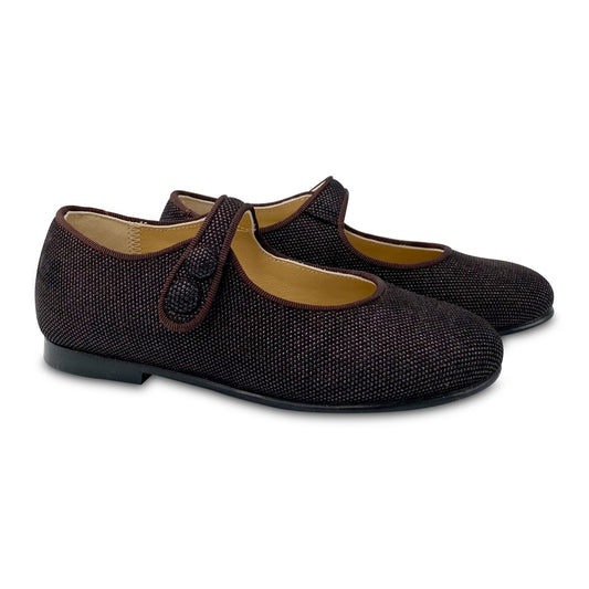Geppettos Amber Brown Dotted Leather Mary Jane GP0576