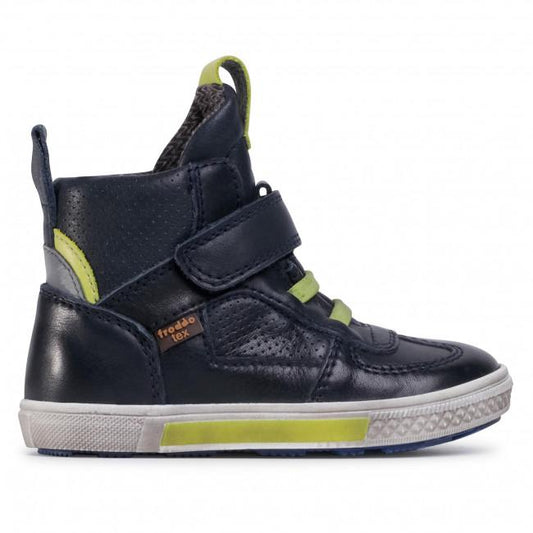 Froddo Waterproof Leather Black Green High Top Sneaker G3110150