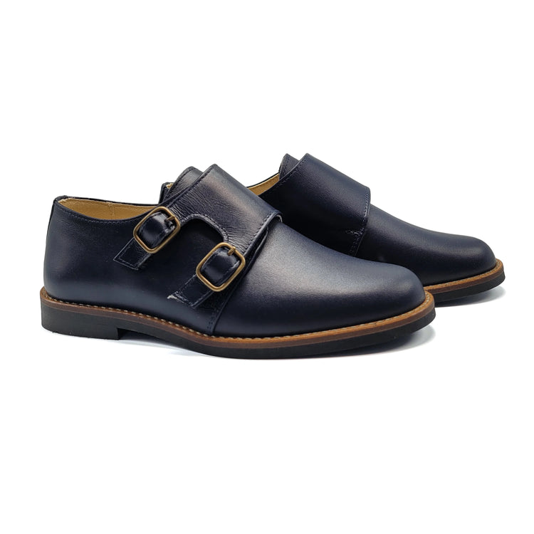 Andanines Oxford Blue Monk Strap Dress Shoe 222413