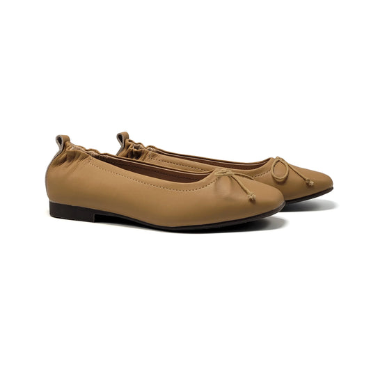 Bow Cognac Ballet Flat 036