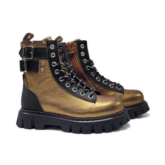 Rondinella Gold Crash Combat Bootie 12318