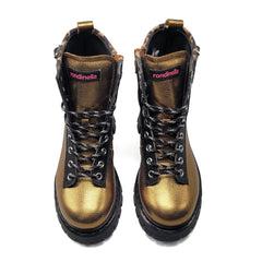 Rondinella Gold Crash Combat Bootie 12318