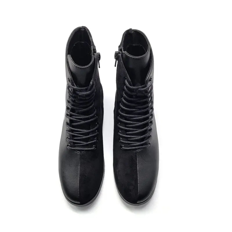 1936 Suede Leather Combo Lace Bootie