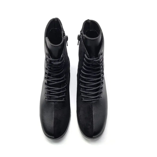 1936 Suede Leather Combo Lace Bootie