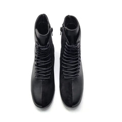 1936 Suede Leather Combo Lace Bootie