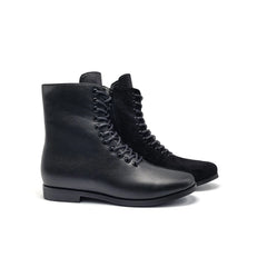 1936 Suede Leather Combo Lace Bootie