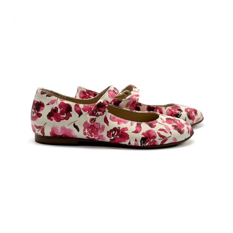 Blublonc ciara pink flower mary jane shoes fast shipping