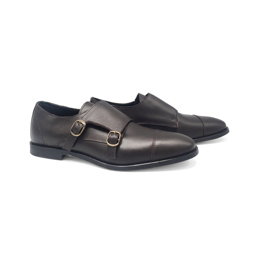 Brunellis Dark Brown Monk Dress Shoe 1033