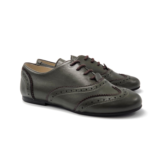 Sonatina Imperial Seaweed Green Wingtip Lace Oxford