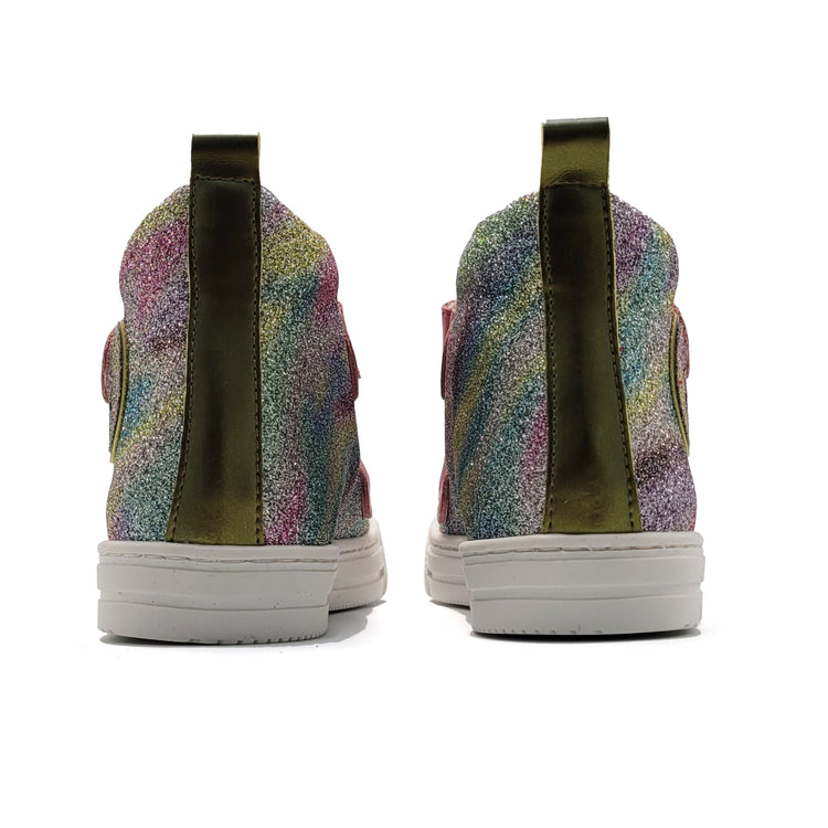 Acebos Rainbow Glitter Velcro Sneaker 5632