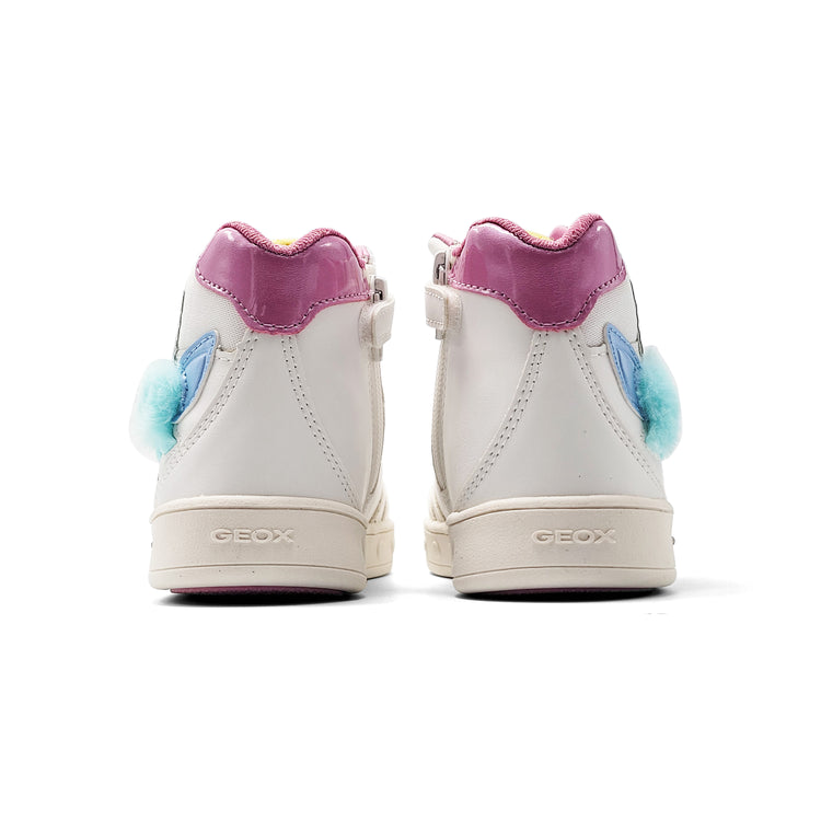 Geox White Multicolor Light Up High Top Sneaker J368