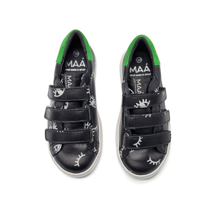 MAA Black Eyes Velcro Sneaker C364