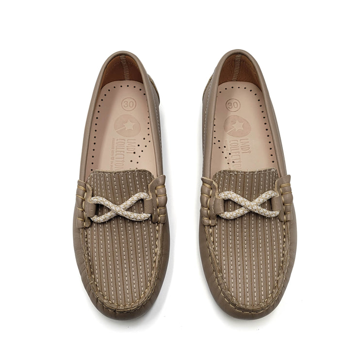 LMDI Taupe Lines Loafer SS2410