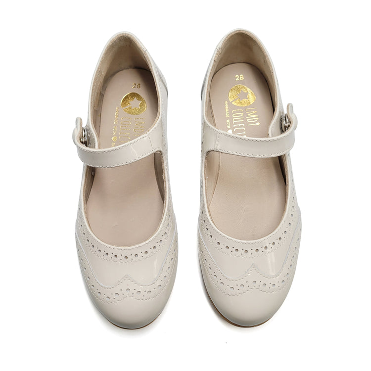 LMDI Doll Ivory Patent Wingtip Mary Jane – Laced Shoe Inc