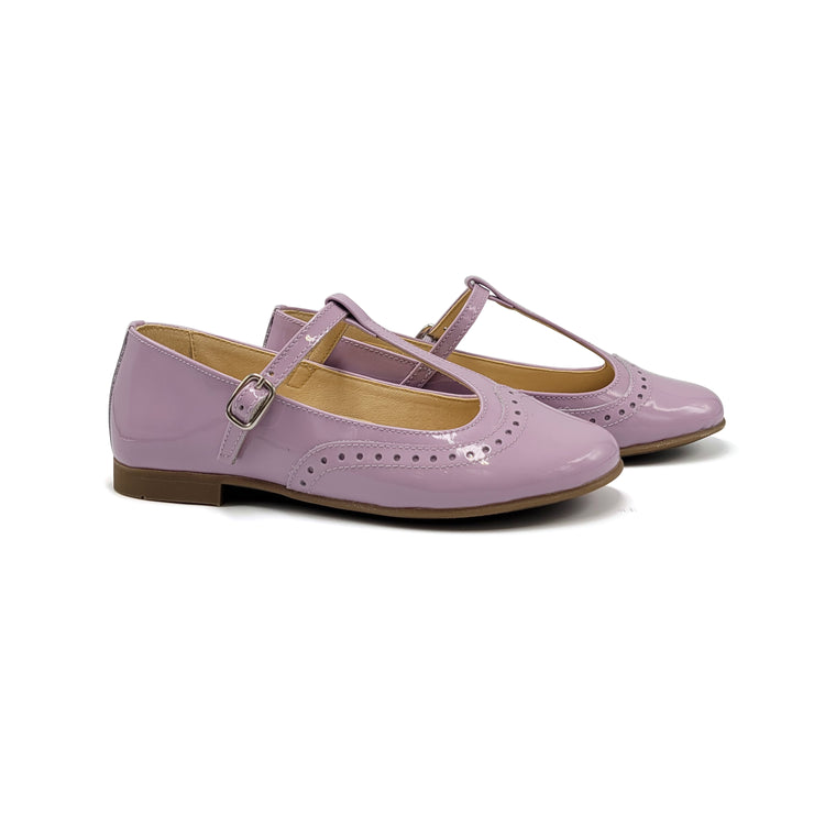 Andanines Lilac Patent T-Strap Mary Janes 221520