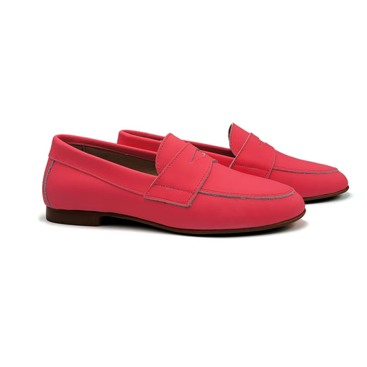 Blublonc Caylee Neon Pink Penny Loafer