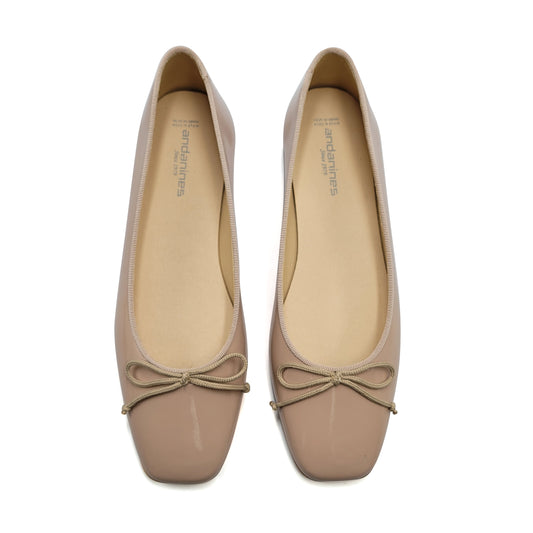 Andanines Nude Bow Ballet Flat 232512