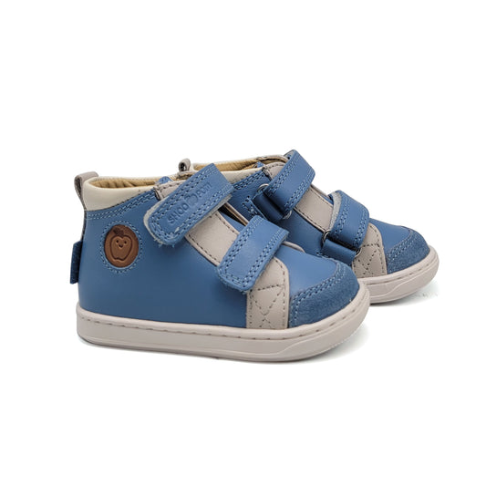 Shoo Pom Bouba Blue Grey Velcro Sneaker