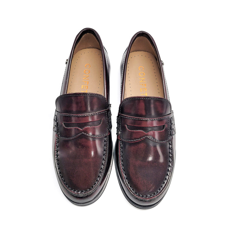 Confetti Burgundy Florentic Penny Loafer 6408