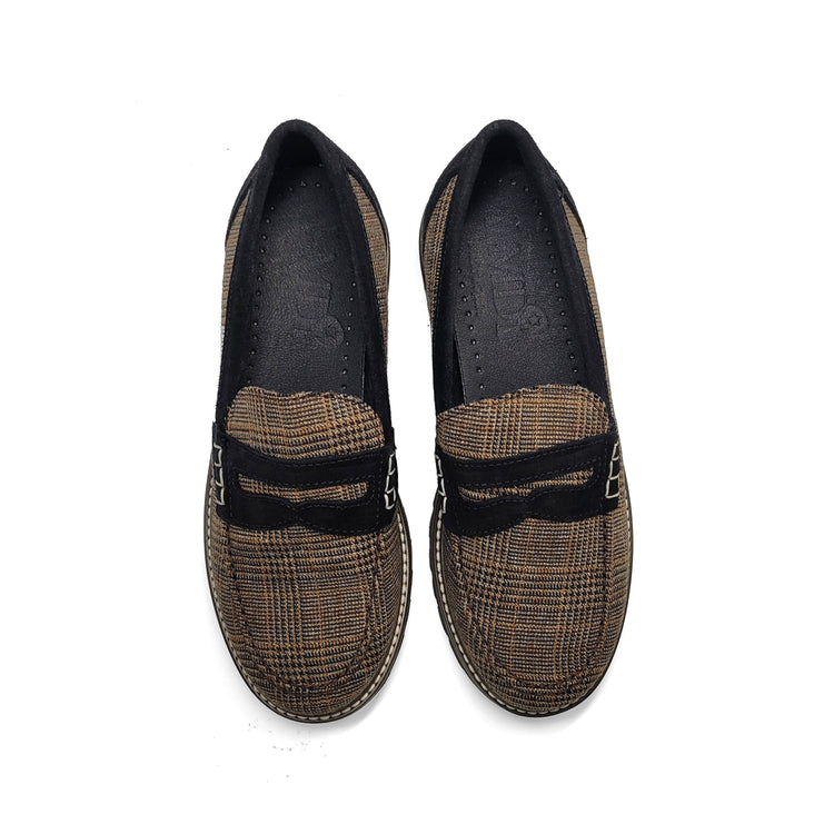 LMDI Castellano Dogtooth Plaid Rugged Loafer