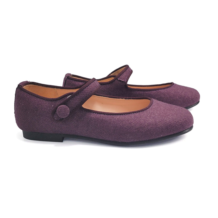 Ruth Secret Grape Flannel Mary Jane 1004